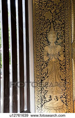 Painting on the window in Wat Phra Singh, Chiang Mai, Thailand View Large Photo Image Stock Photo - Painting on the window in Wat Phra Singh, Chiang Mai, Thailand. Fotosearch