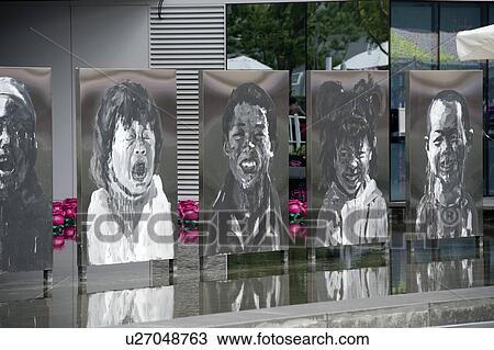 Stock Image - Posters at Shanghai World Expo, Shanghai, China. Fotosearch