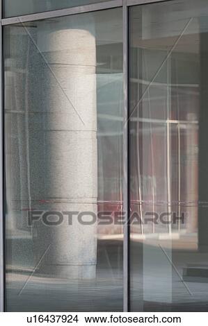 Reflection of a building in a window glass, Binhai, Tianjin, China View Large Photo Image Picture - Reflection of a building in a window glass, Binhai, Tianjin, China. Fotosearch