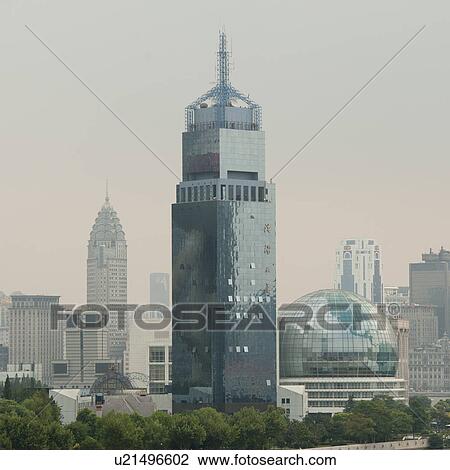 Stock Image - Shanghai International Convention Center, Pudong, Shanghai, China. Fotosearch