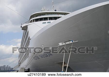 Silver Shadow cruise ship at the Busan harbor, Busan, Yeongnam, South Korea View Large Photo Image Stock Photo - Silver Shadow cruise ship at the Busan harbor, Busan, Yeongnam, South Korea. Fotosearch