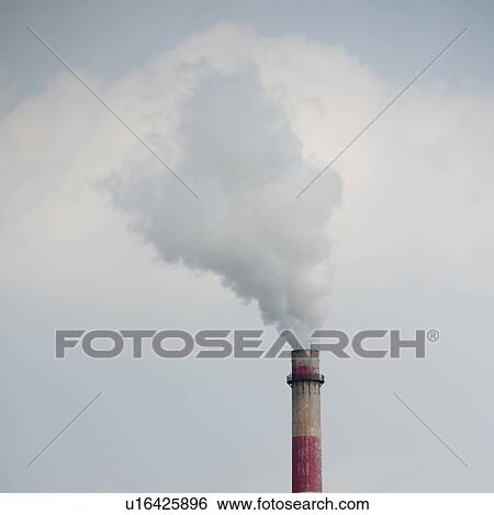 Smoke emerging from a smoke stack, Shanghai, China View Large Photo Image Stock Photograph - Smoke emerging from a smoke stack, Shanghai, China. Fotosearch