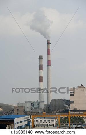 Smoke emerging from smoke stacks, Shanghai, China View Large Photo Image Stock Image - Smoke emerging from smoke stacks, Shanghai, China. Fotosearch