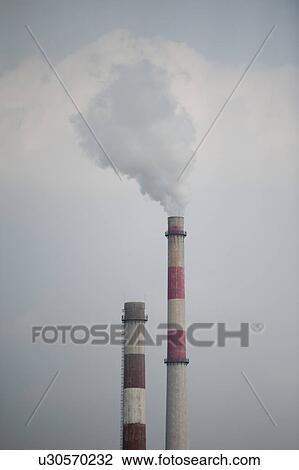 Smoke emerging from smoke stacks, Shanghai, China View Large Photo Image Stock Image - Smoke emerging from smoke stacks, Shanghai, China. Fotosearch