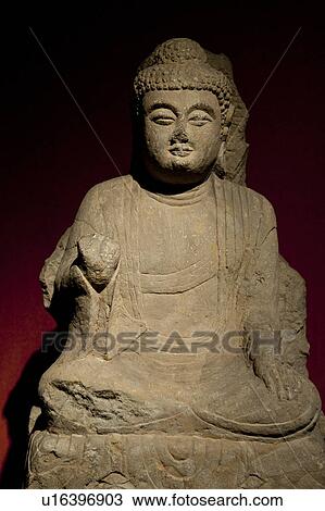 Stock Image - Statue of Buddha in the Shanghai Museum, Shanghai, China. Fotosearch