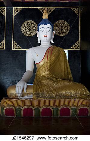 Stock Photo - Statue of Buddha in Wat Chedi Luang, Chiang Mai, Thailand. Fotosearch