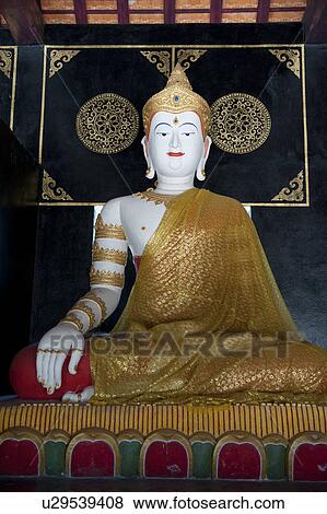 Statue of Buddha in Wat Chedi Luang, Chiang Mai, Thailand View Large Photo Image Stock Photo - Statue of Buddha in Wat Chedi Luang, Chiang Mai, Thailand. Fotosearch