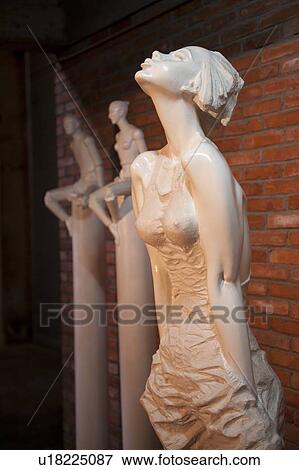 Stock Photo - Statues in the Ke Center for the Contemporary Arts, Shanghai, China. Fotosearch