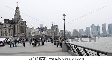 The Bund skyline, Shanghai, China View Large Photo Image Stock Image - The Bund skyline, Shanghai, China. Fotosearch
