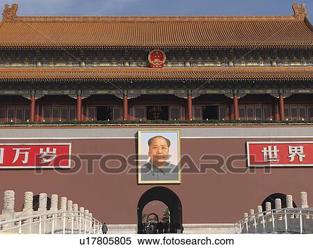 Stock Photography - Tiananmen Gate Of Heavenly Peace, Tiananmen Square, Forbidden City, Beijing, China. Fotosearch