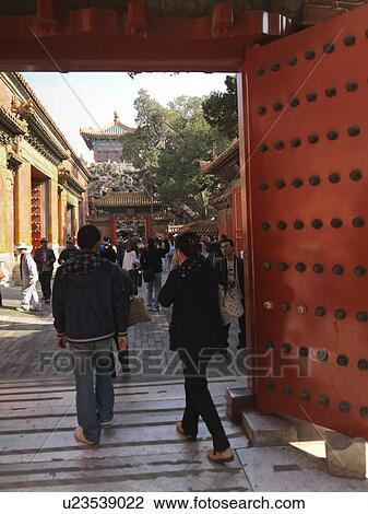 Tourists at the Forbidden City, Beijing, China View Large Photo Image Stock Image - Tourists at the Forbidden City, Beijing, China. Fotosearch