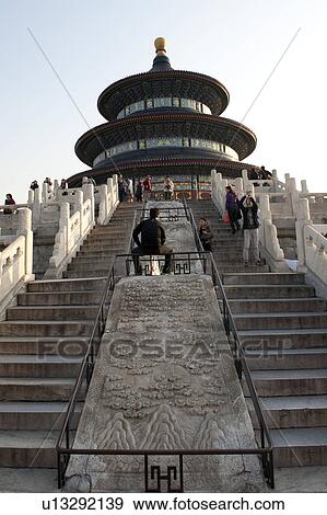 Tourists at the Hall Of Prayer For Good Harvests, Temple Of Heaven, Beijing, China View Large Photo Image Stock Photo - Tourists at the Hall Of Prayer For Good Harvests, Temple Of Heaven, Beijing, China. Fotosearch