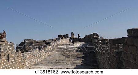 Tourists at the Mutianyu section of the Great Wall of China, Beijing, China View Large Photo Image Stock Image - Tourists at the Mutianyu section of the Great Wall of China, Beijing, China. Fotosearch