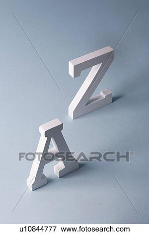 A and Z 3d letters on blue background View Large Photo Image Stock Photo - A and Z 3d letters on blue background. Fotosearch