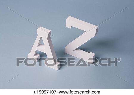 A and Z 3d letters on blue background View Large Photo Image Stock Photo - A and Z 3d letters on blue background. Fotosearch