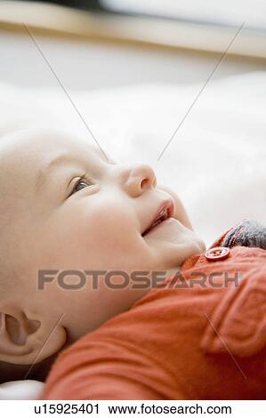Stock Image - Close-up of baby boy (0-1 years). Fotosearch
