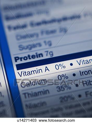 Close-up of nutrition information View Large Photo Image Stock Image - Close-up of nutrition information. Fotosearch
