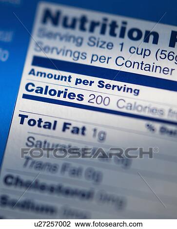 Close-up of nutrition information View Large Photo Image Stock Image - Close-up of nutrition information. Fotosearch