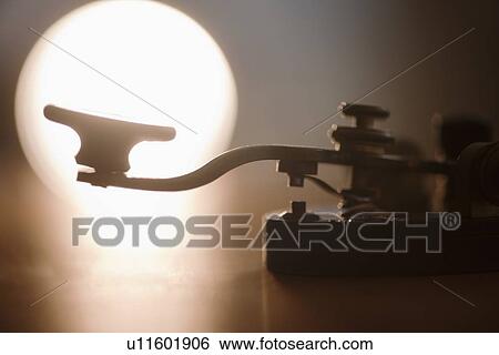 Stock Photograph - Close-up of telegraph key. Fotosearch