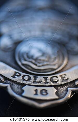 Stock Photography - Close-up of United States Police badge. Fotosearch