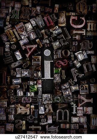 Close up of various printing blocks View Large Photo Image Stock Photo - Close up of various printing blocks. Fotosearch