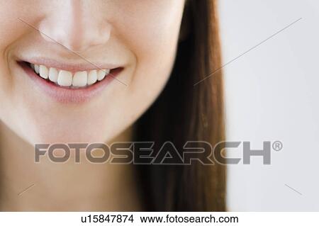 Close up of young woman's mouth View Large Photo Image Picture - Close up of young woman's mouth. Fotosearch