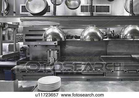 Stock Photo - Interior of commercial kitchen. Fotosearch