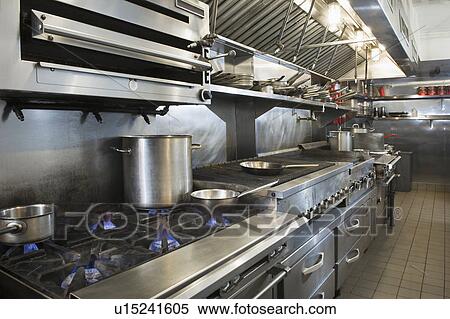 Interior of commercial kitchen View Large Photo Image Stock Photography - Interior of commercial kitchen. Fotosearch