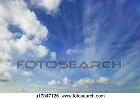 Magnificent cloudscape against blue sky View Large Photo Image Stock Photograph - Magnificent cloudscape against blue sky. Fotosearch