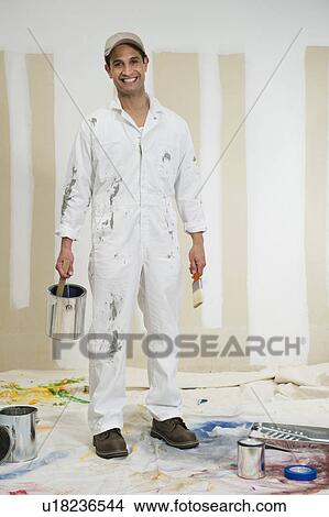 Picture - Portrait of house painter. Fotosearch