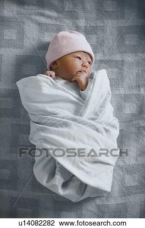 Portrait of newborn girl (0-1months) View Large Photo Image Stock Image - Portrait of newborn girl (0-1months). Fotosearch