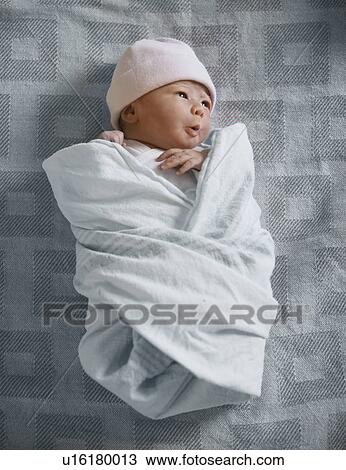 Portrait of newborn girl (0-1months) View Large Photo Image Stock Image - Portrait of newborn girl (0-1months). Fotosearch