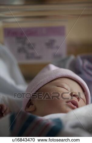 Portrait of newborn girl (0-1months) View Large Photo Image Stock Image - Portrait of newborn girl (0-1months). Fotosearch