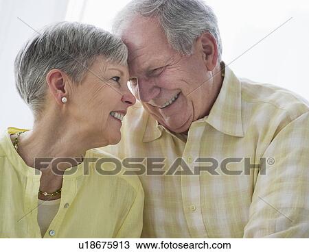 Stock Image - Portrait of senior couple. Fotosearch