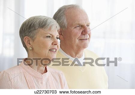 Stock Image - Portrait of senior couple. Fotosearch