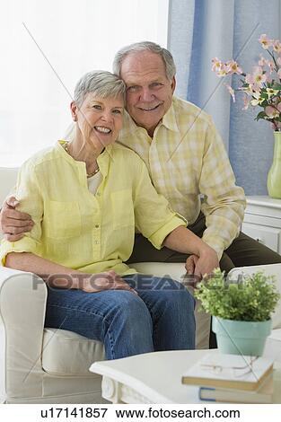 Stock Photo - Portrait of senior couple. Fotosearch