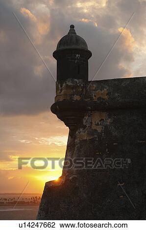 Puerto Rico, Old San Juan, Fort San Felipe del Morro at sunset View Large Photo Image Stock Image - Puerto Rico, Old San Juan, Fort San Felipe del Morro at sunset. Fotosearch