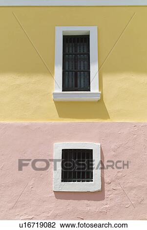 Stock Image - Puerto Rico, Old San Juan, Historic house exterior. Fotosearch
