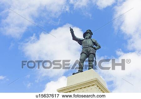 Stock Photo - Puerto Rico, Old San Juan, Juan Ponce De Leon Statue. Fotosearch