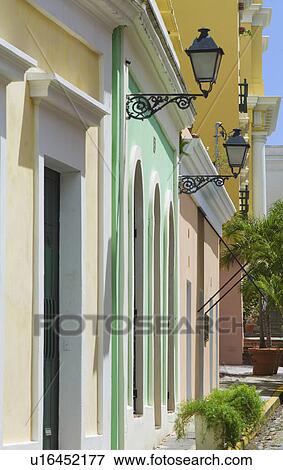 Puerto Rico, Old San Juan, Row of historic houses in Old Town View Large Photo Image Stock Photo - Puerto Rico, Old San Juan, Row of historic houses in Old Town. Fotosearch