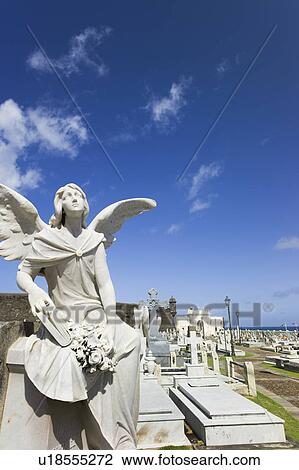Puerto Rico, Old San Juan, Santa Maria Magdalena Cemetery with El Morro Fortress in background View Large Photo Image Stock Image - Puerto Rico, Old San Juan, Santa Maria Magdalena Cemetery with El Morro Fortress in background . Fotosearch