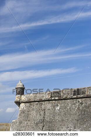 Stock Image - Puerto Rico, Old San Juan, section of El Morro Fortress. Fotosearch
