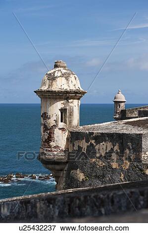 Puerto Rico, Old San Juan, section of El Morro Fortress View Large Photo Image Stock Photo - Puerto Rico, Old San Juan, section of El Morro Fortress. Fotosearch