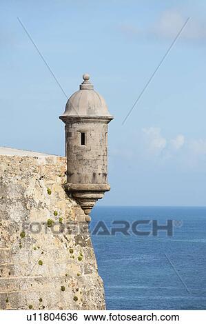 Stock Photograph - Puerto Rico, Old San Juan, section of El Morro Fortress. Fotosearch