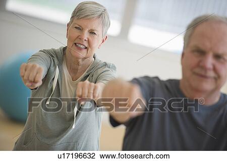 Senior people exercising View Large Photo Image Stock Image - Senior people exercising. Fotosearch