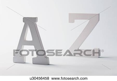 Stock Photo - Studio shot of A and Z letters. Fotosearch