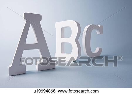 Stock Photograph - Studio shot of A, B, C letters. Fotosearch