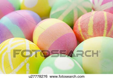 Studio shot of colorful Easter eggs View Large Photo Image Stock Photograph - Studio shot of colorful Easter eggs. Fotosearch