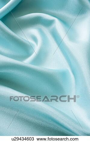 Stock Image - Turquoise silk. Fotosearch