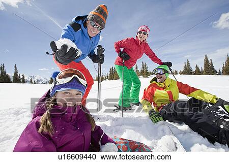 USA, Colorado, Telluride, Three-generation family with girl (10-11) during ski holiday View Large Photo Image Stock Image - USA, Colorado, Telluride, Three-generation family with girl (10-11) during ski holiday. Fotosearch